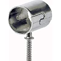 Pack 4 abrazadera inox 12mm con tirafondo fijacion click
